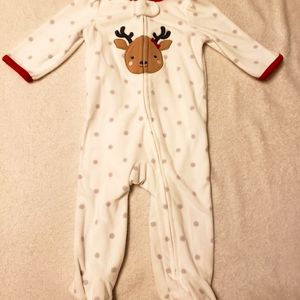 3/$20 Carters fleece Christmas footie pajamas 6M